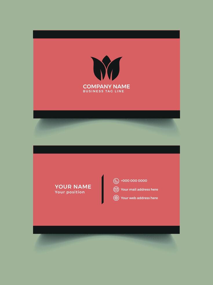 Simple business card template design vector