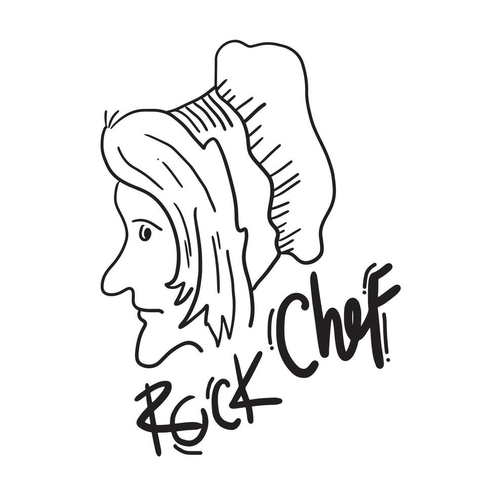 frio cocinero mascota logo ilustración.rock cocinero ilustración. vector
