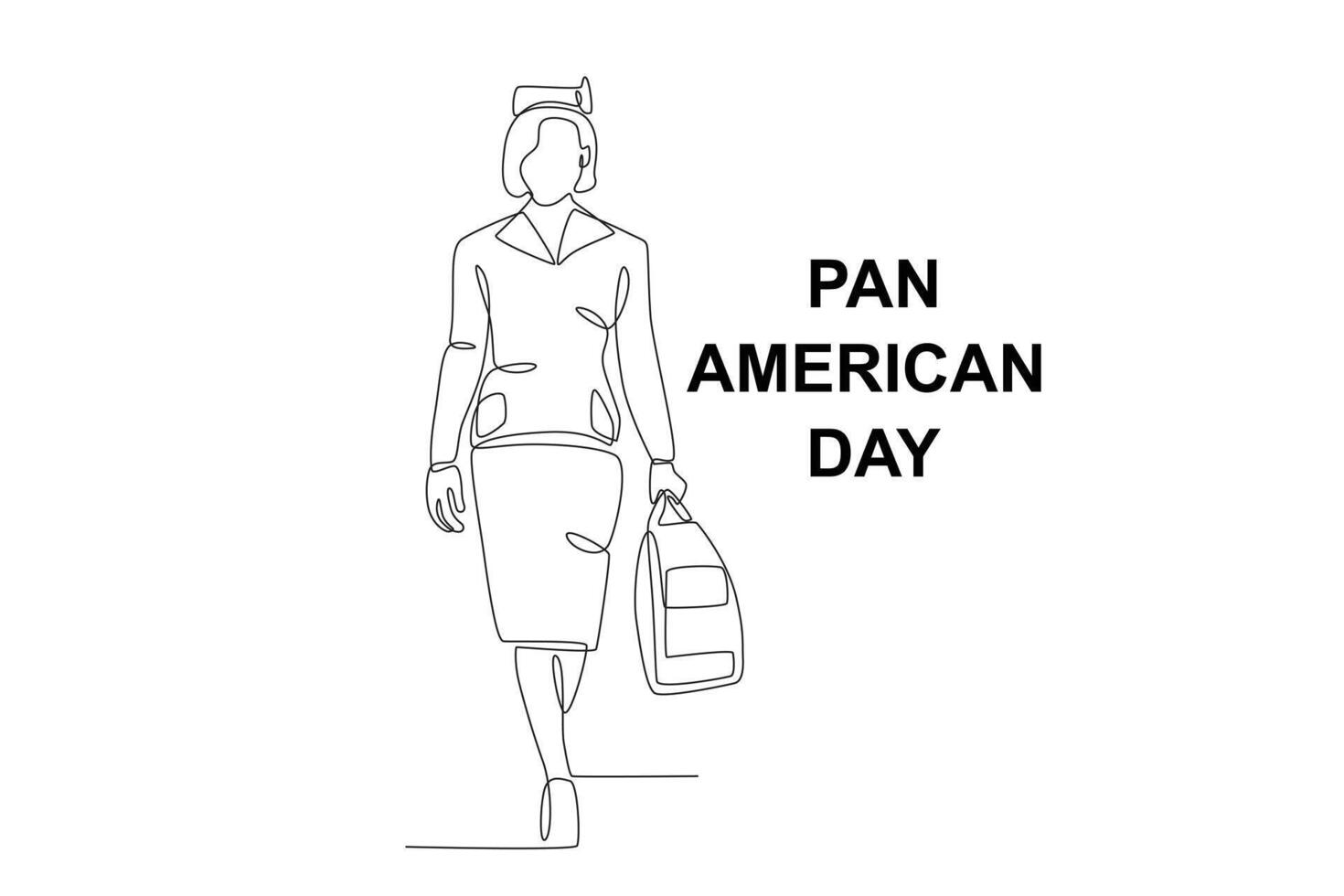 A Flight Attendant on Pan America Day vector