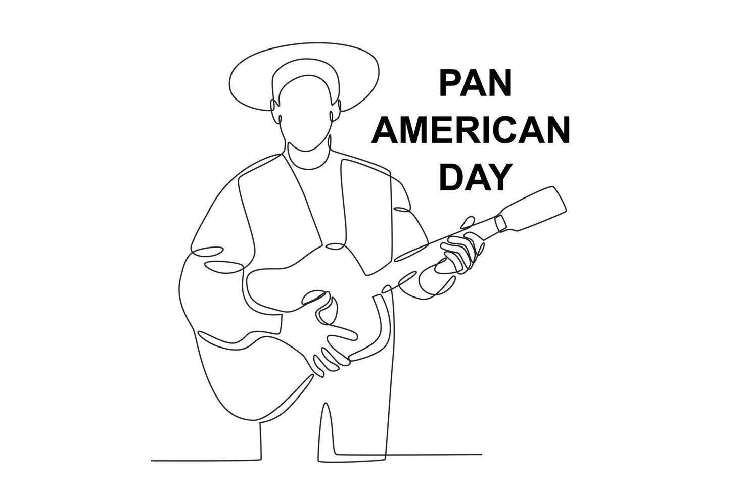 Singer on Pan American Day vector
