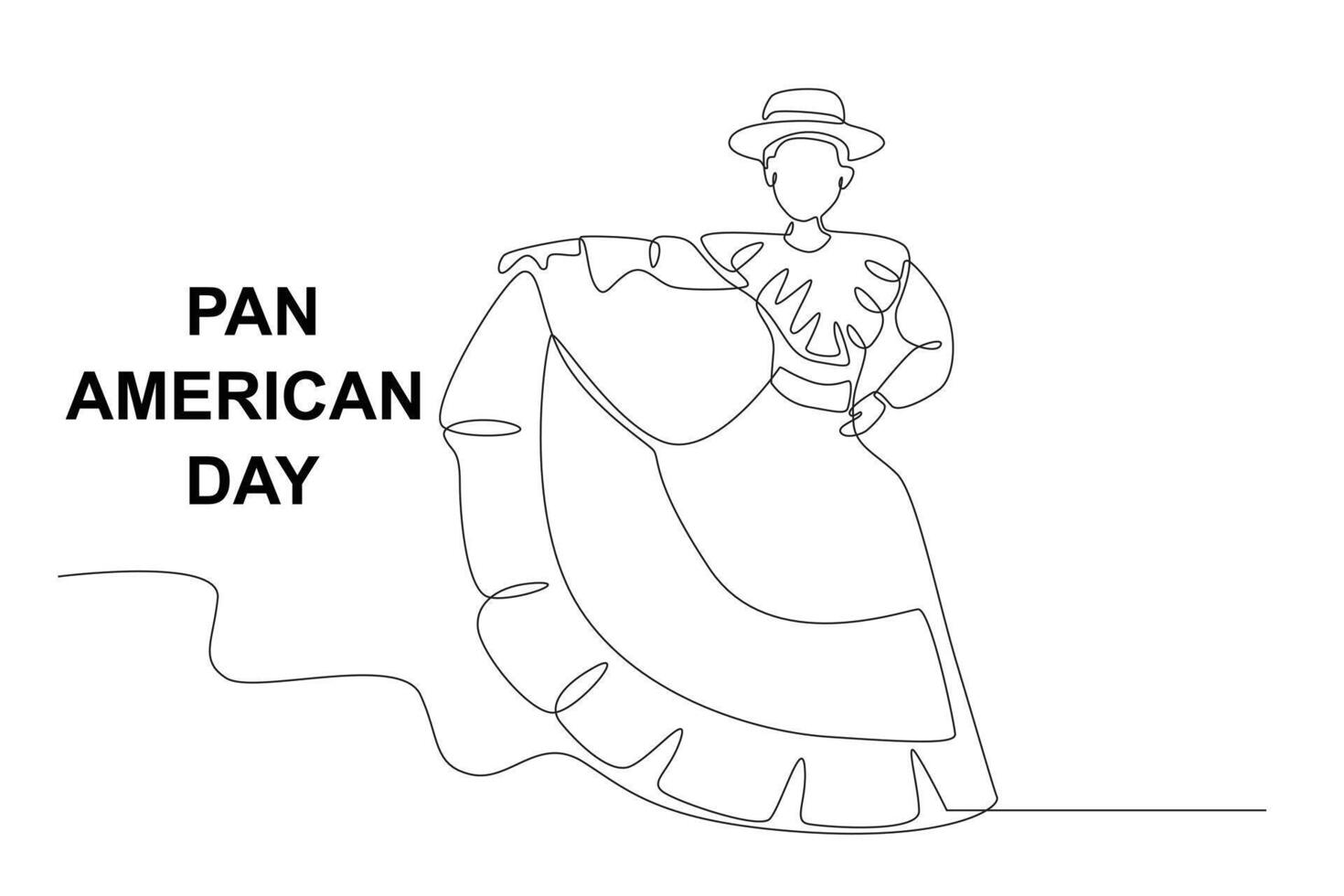 Royal pan American day dresses vector