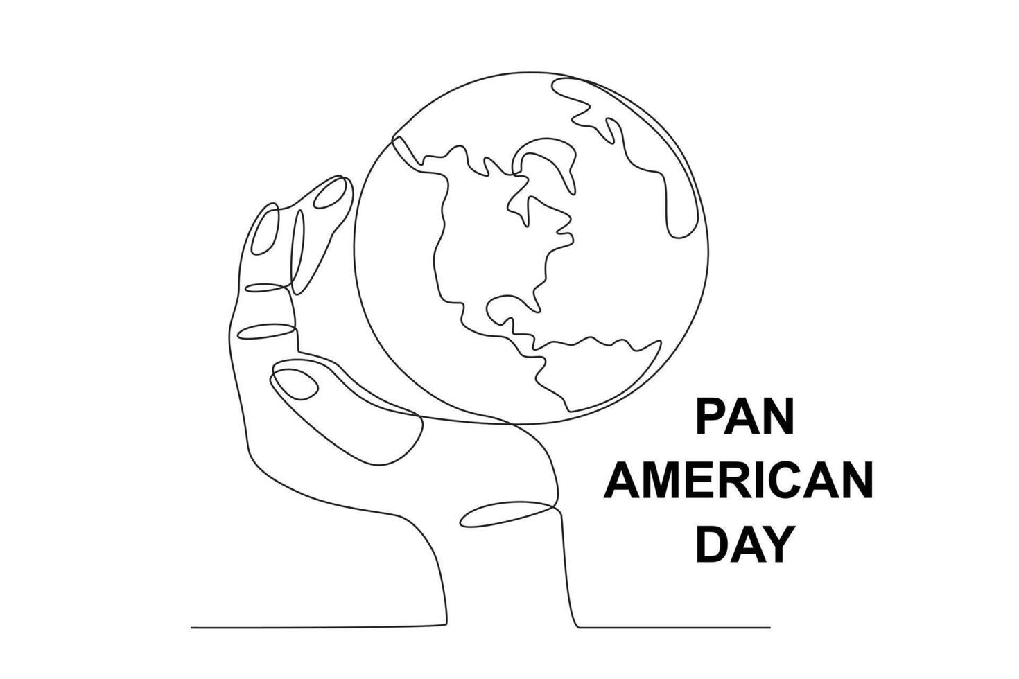 Pan American day circles the world vector