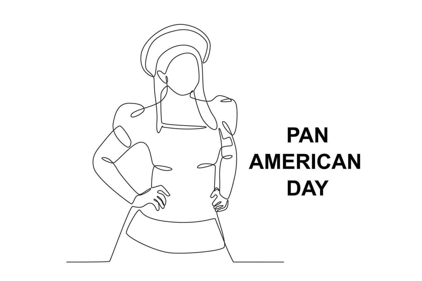 Pan American Day costume vector