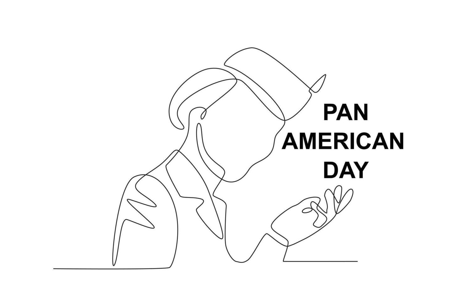 Stewardess costume for Pan American Day vector