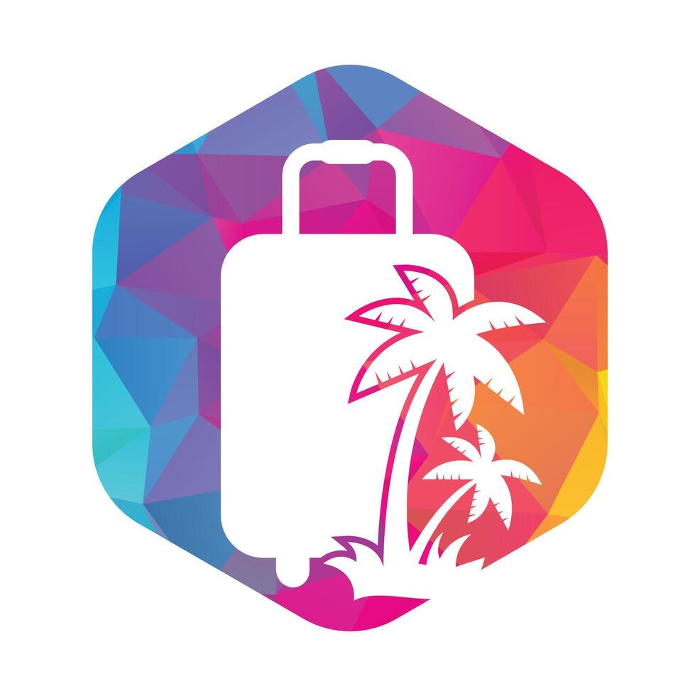 Travel Bag logo design template. vector
