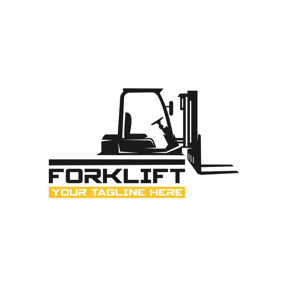 forklift logo vector. forklift icon. isolated logo design template element, suitable for your design need, logo, illustration, animation, etc. vector