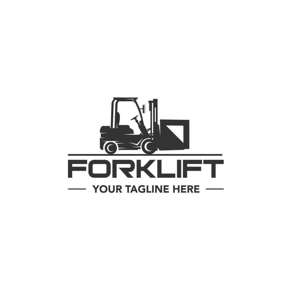 forklift logo vector. forklift icon. isolated logo design template element, suitable for your design need, logo, illustration, animation, etc. vector