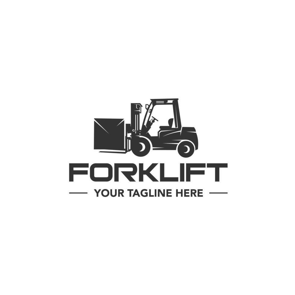 forklift logo vector. forklift icon. isolated logo design template element, suitable for your design need, logo, illustration, animation, etc. vector