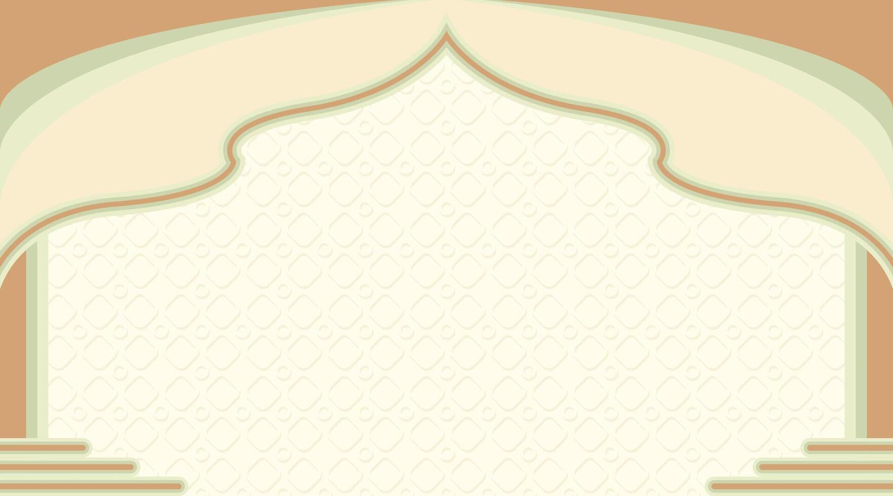 Islamic Background Banner with Cream Ornament vector