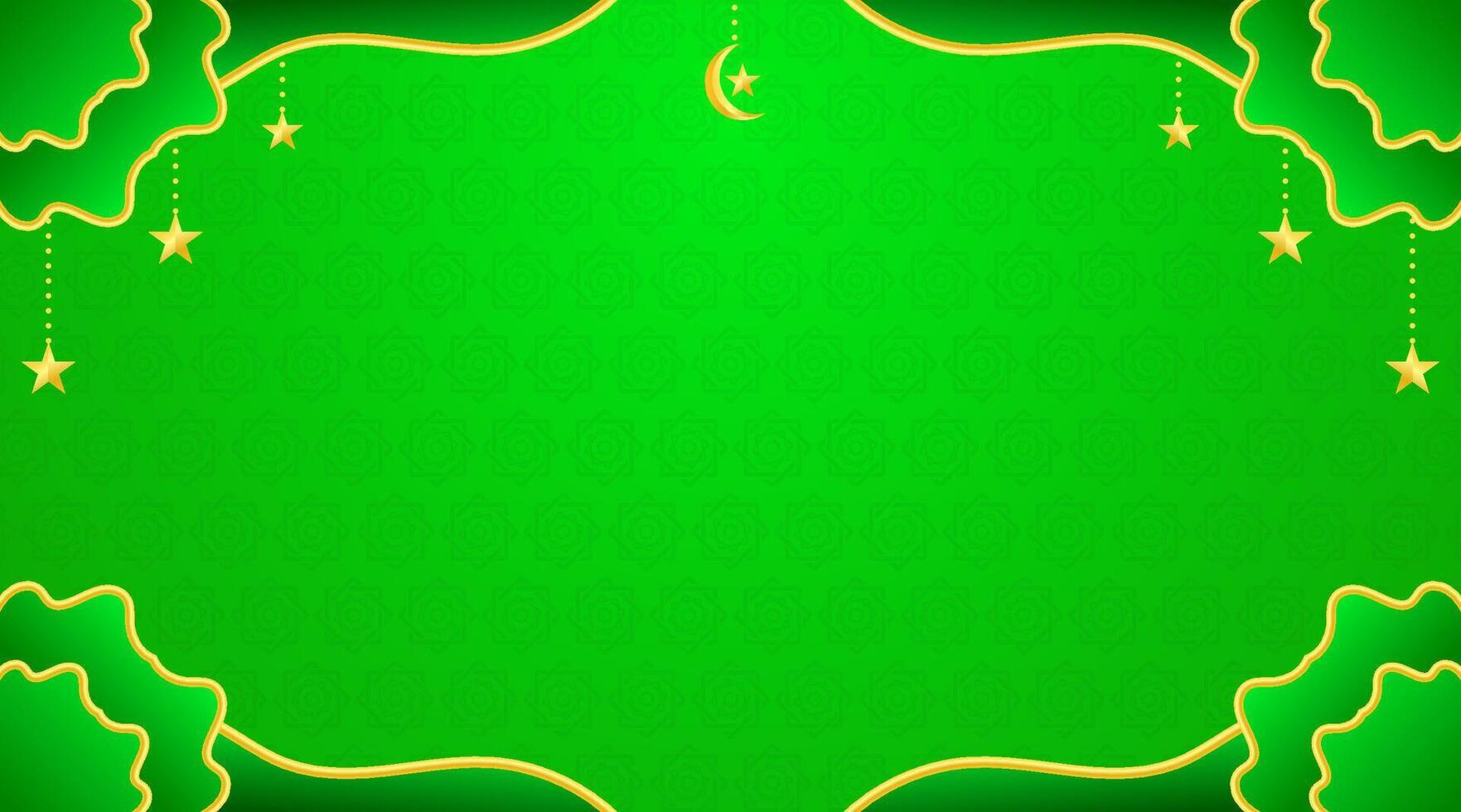 Simple Elegant Islamic Green Banner vector