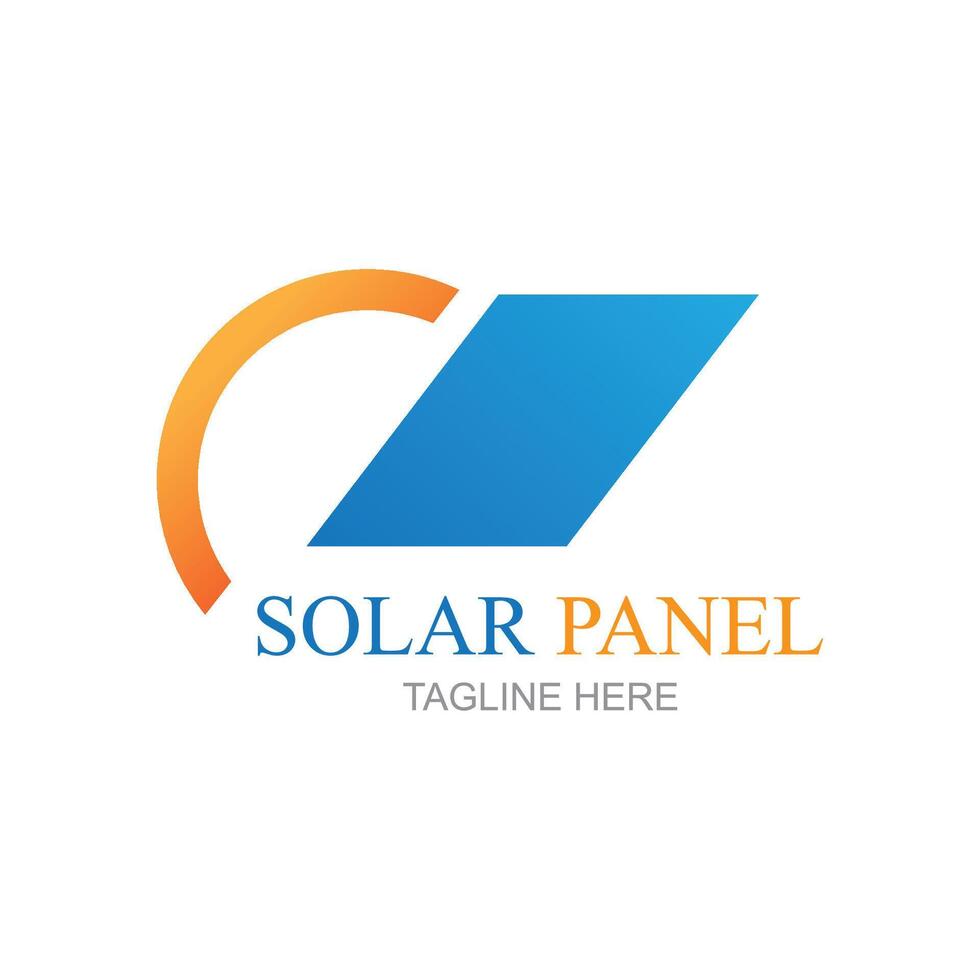 solar panel logo vector icono de natural energía diseño
