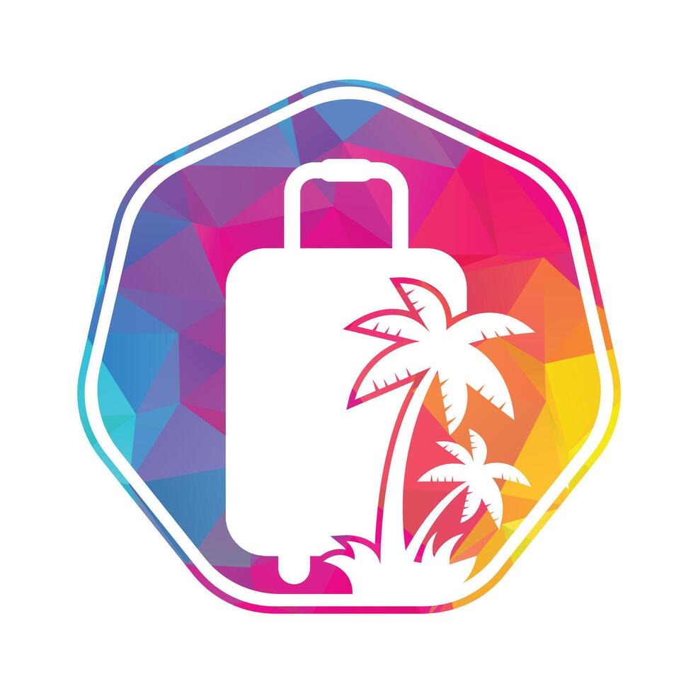 Travel Bag vector logo design template.