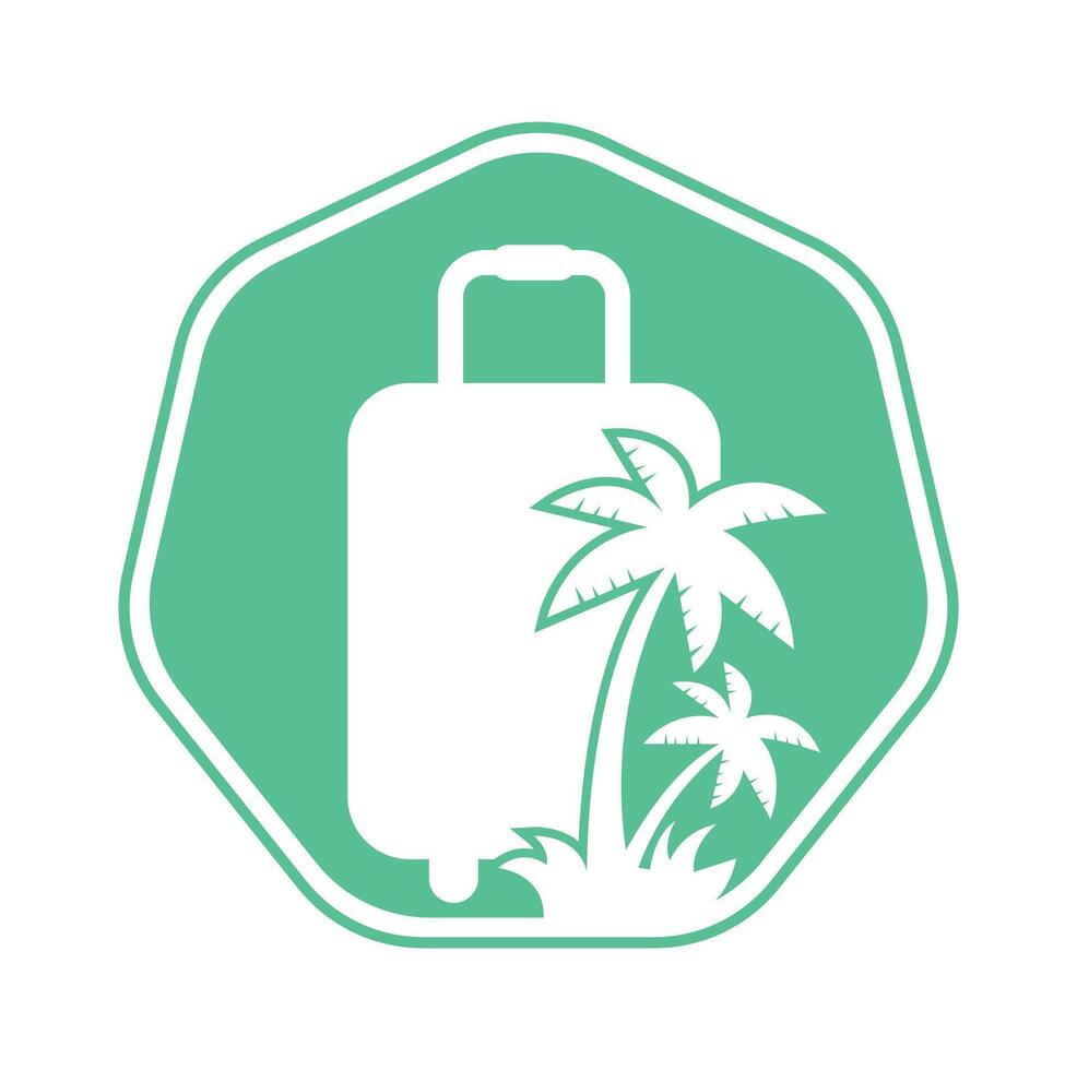 Travel Bag vector logo design template.