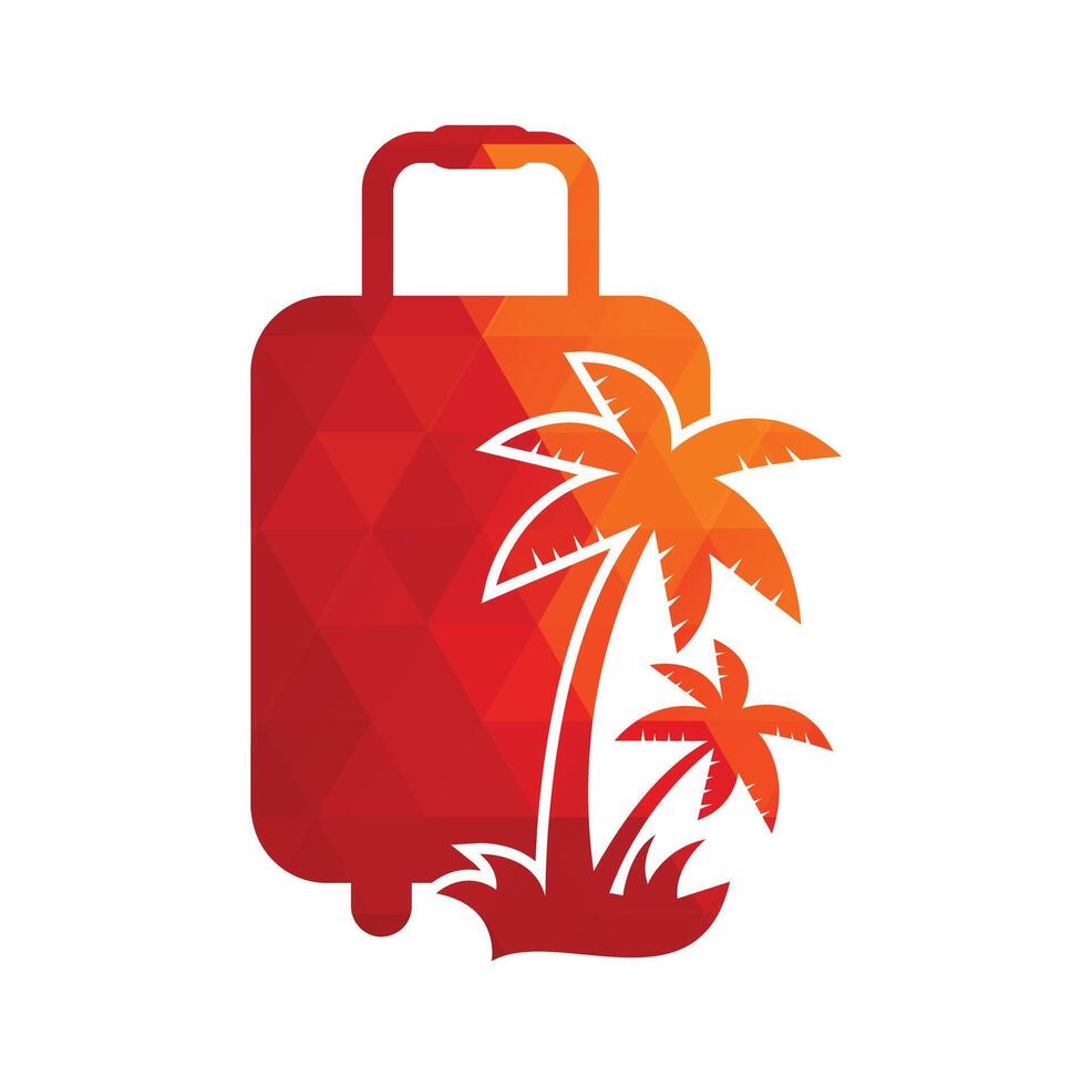 Travel Bag vector logo design template.