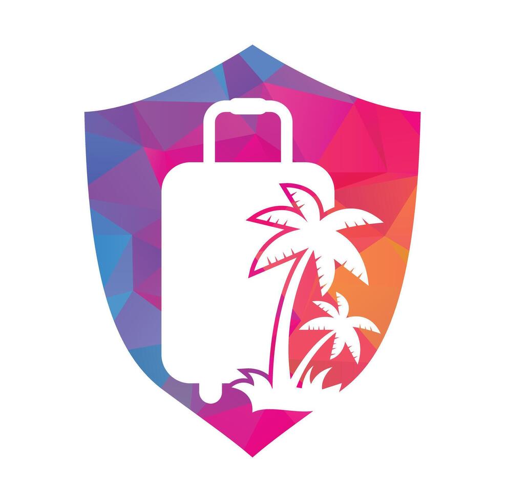 Travel Bag logo design template. vector