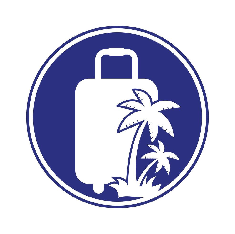 Travel Bag vector logo design template.