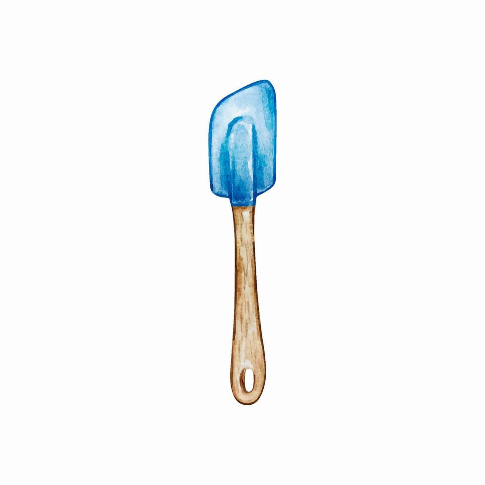 Watercolor bakery spatula vector