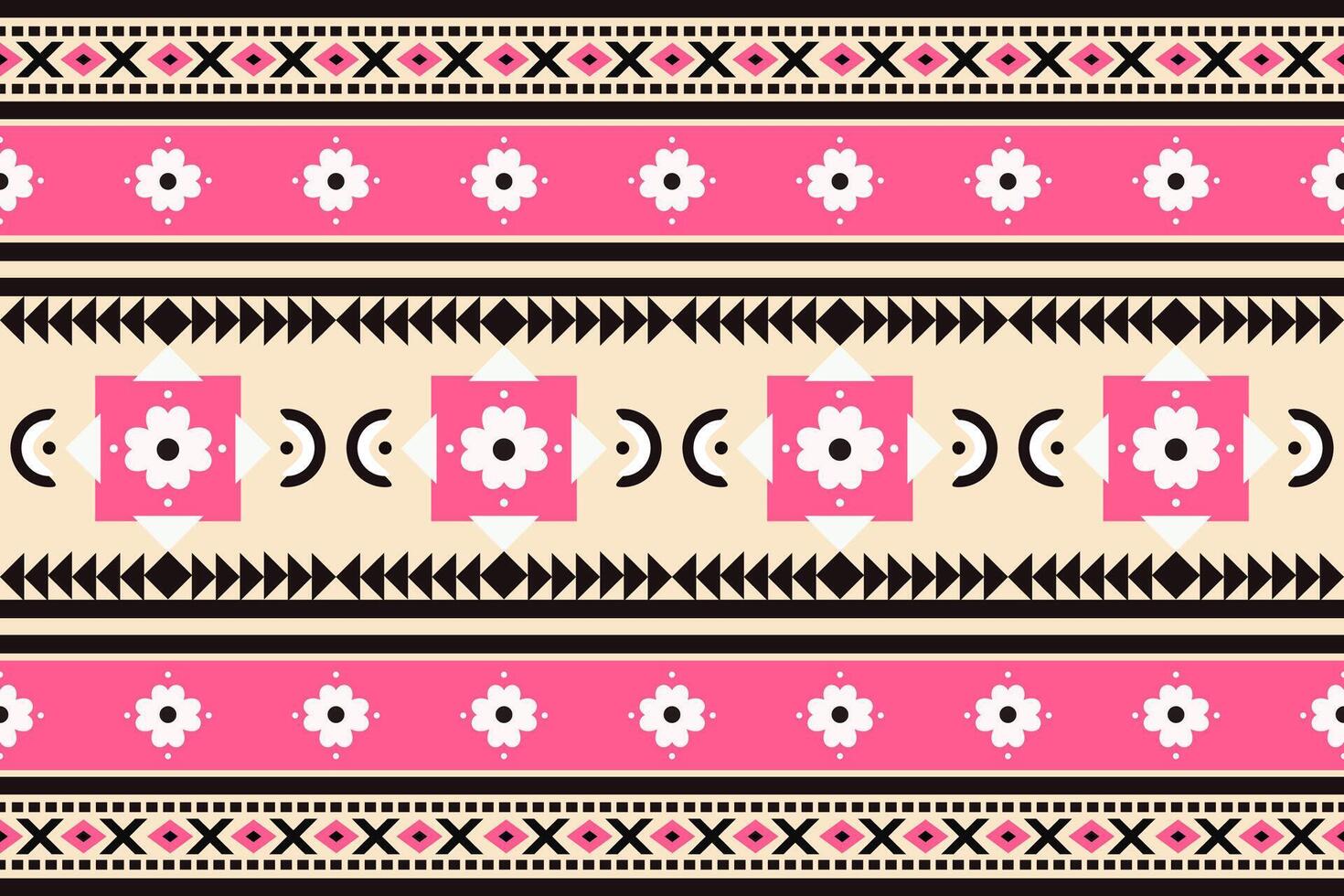 Geometric seamless ethnic pattern. Geometric ethnic pattern can be used in fabric design for clothes, wrapping, textile, embroidery, carpet, tribal pattern vector