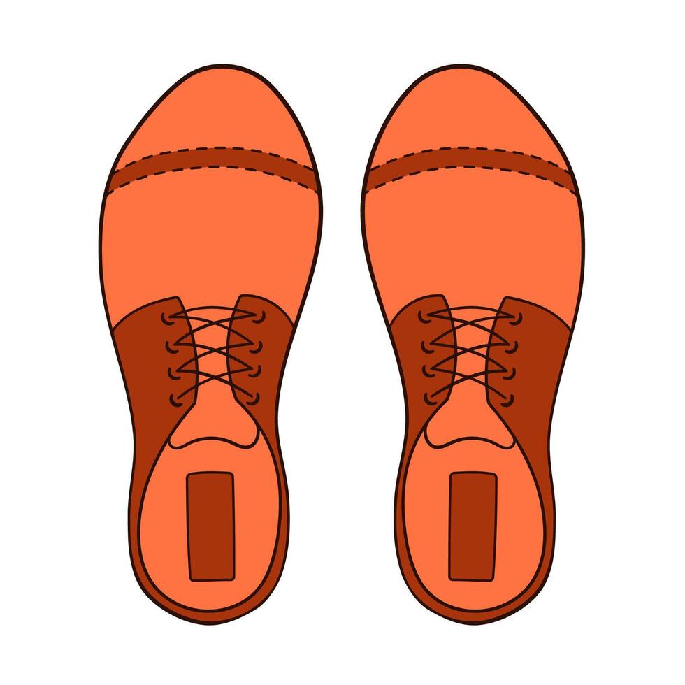 masculino casual Zapatos en clásico, negocio estilo. dibujos animados icono para zapato tienda. vector ilustración aislado en un blanco antecedentes.