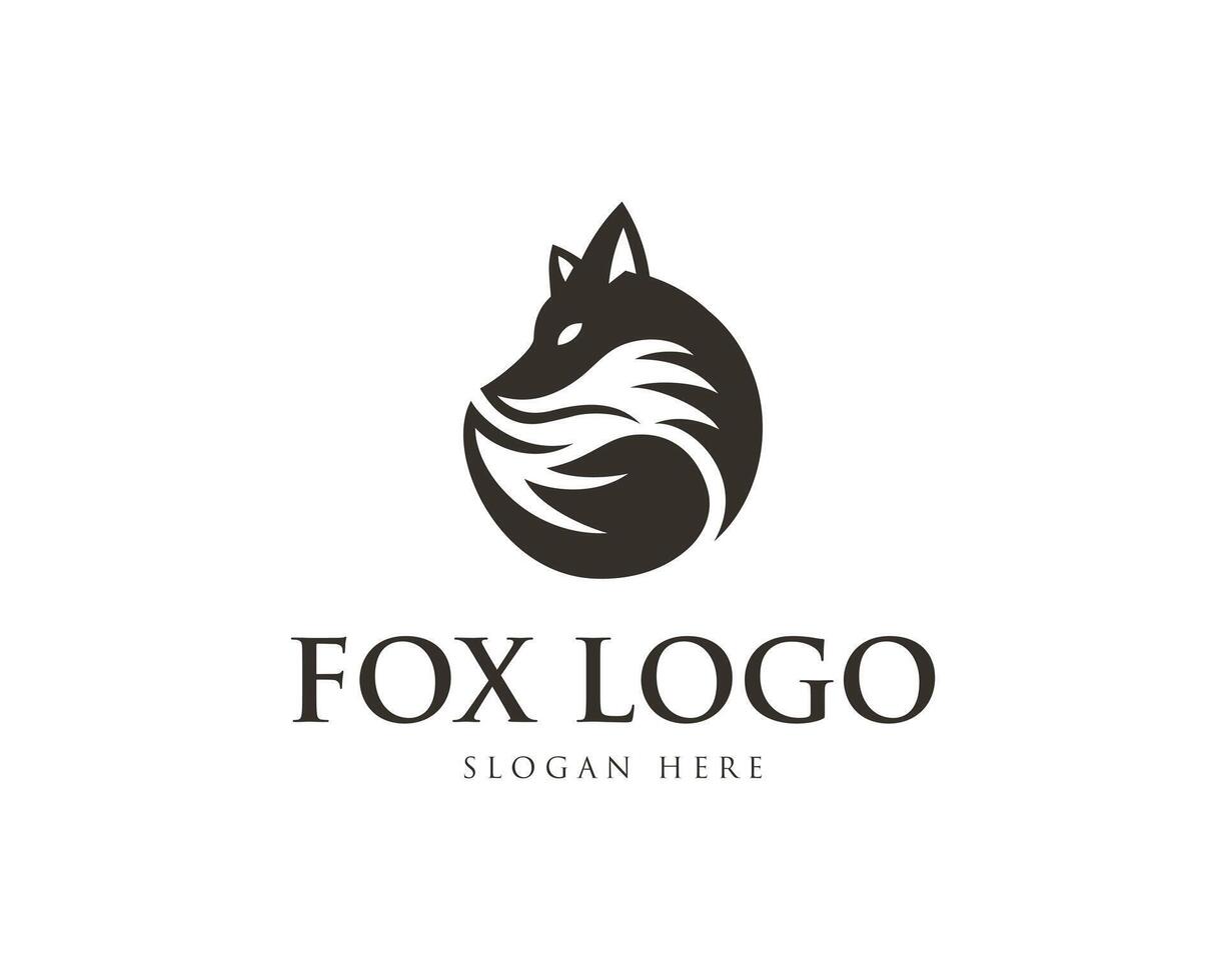 Fox logo concept design vector. vector