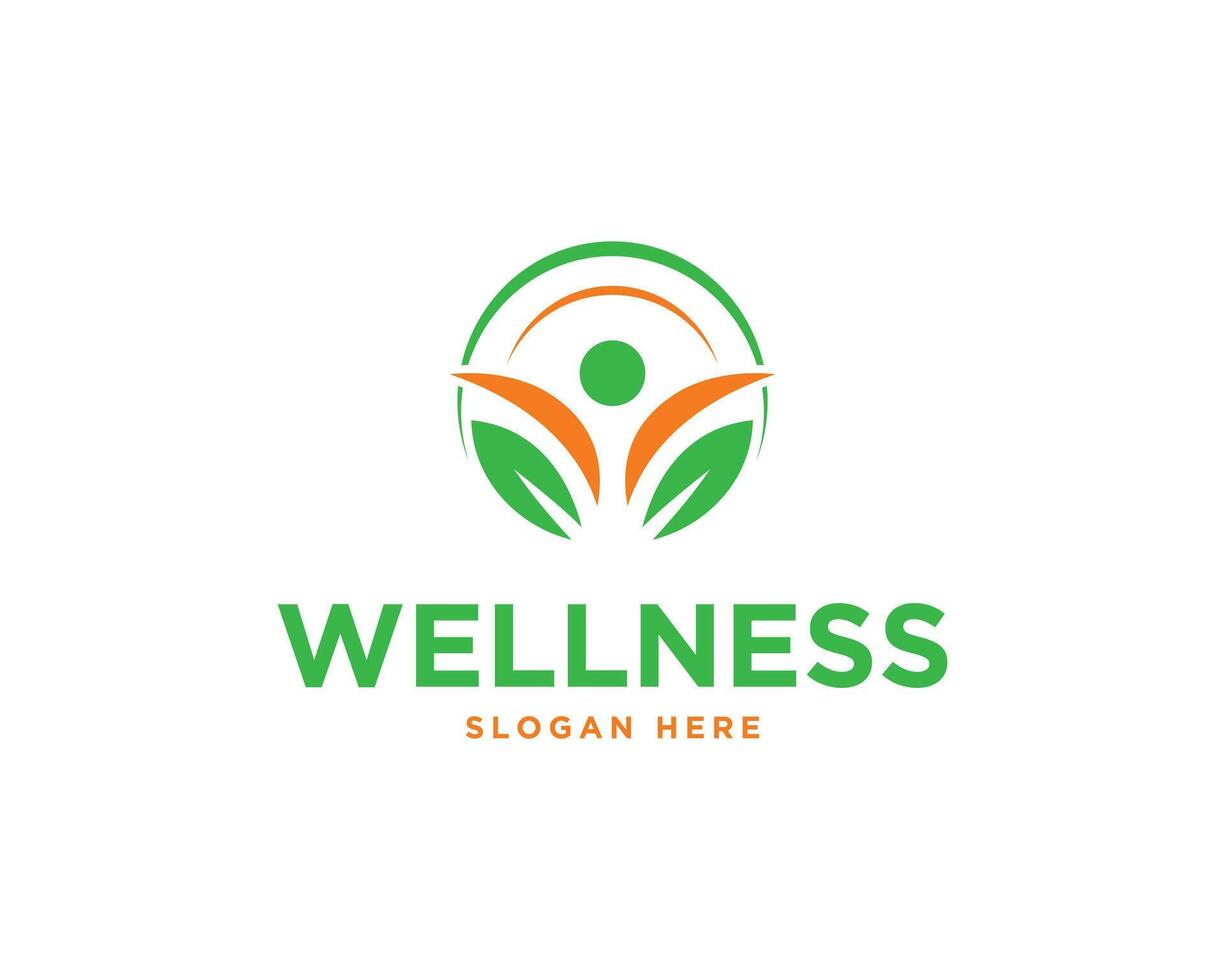 Health lifestyle logo illustration design element vector. vector