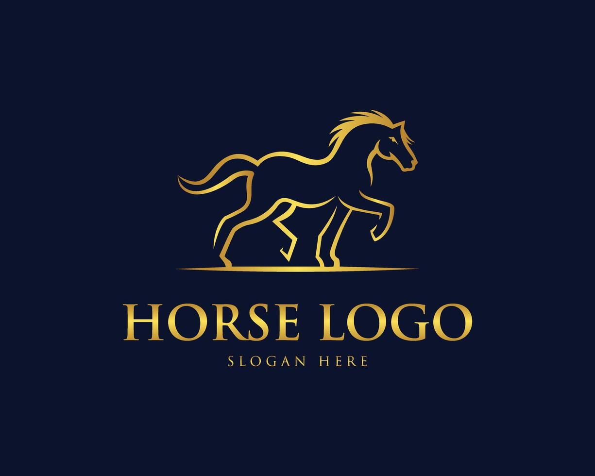 creativo caballo elegante logo símbolo diseño ilustración vector concepto.