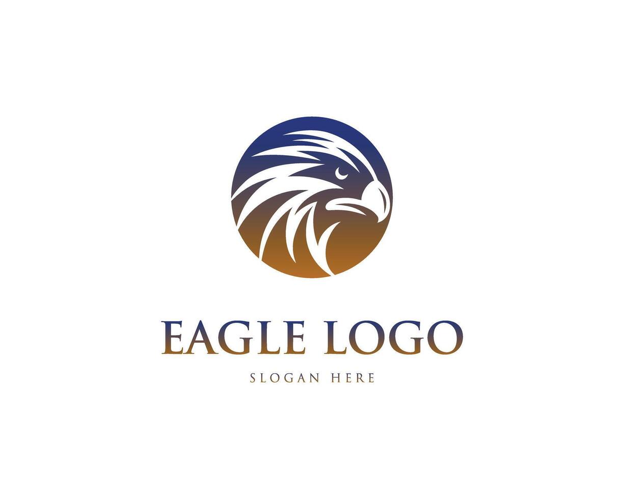 Eagle emblem logo design modern vector template.