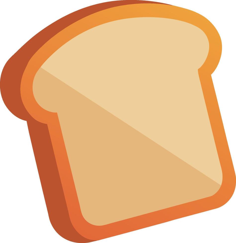 illustration toast bread slice vector