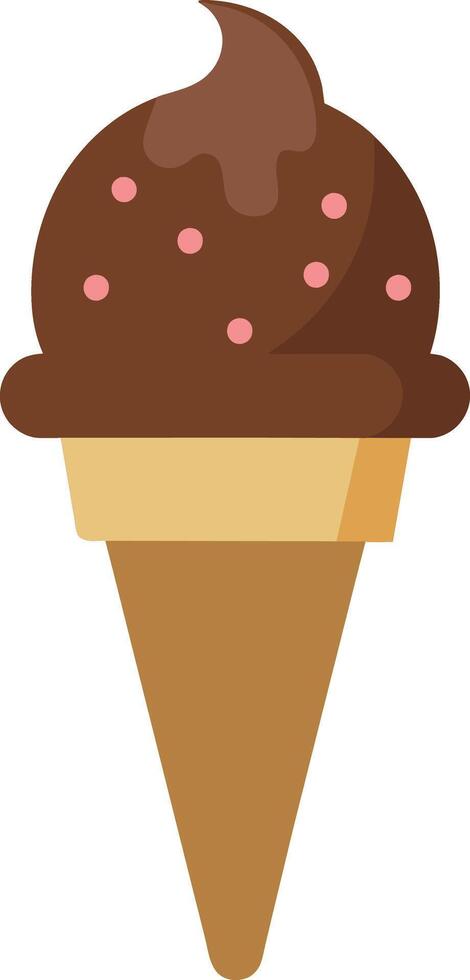 delicious chocolate ice cream vector illustration