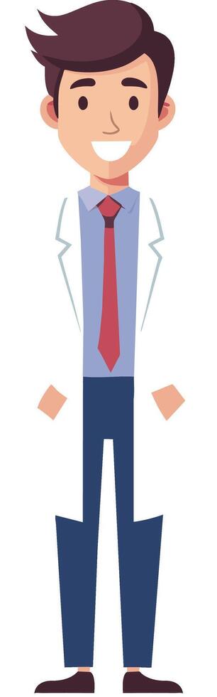 Vector doctor cartoon character standing