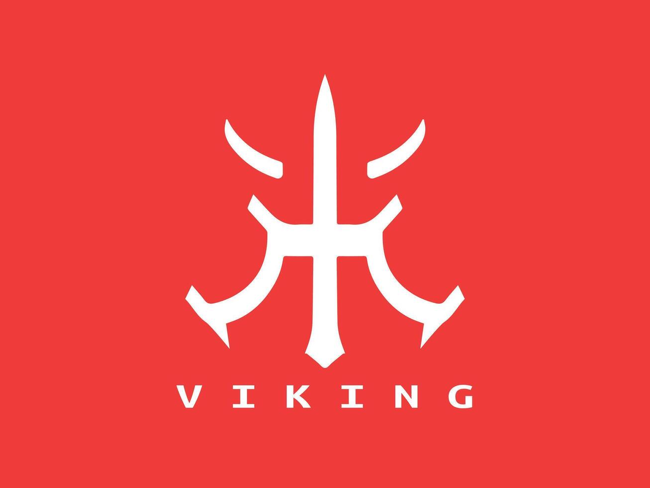 vikingo logo diseño icono símbolo vector ilustración.