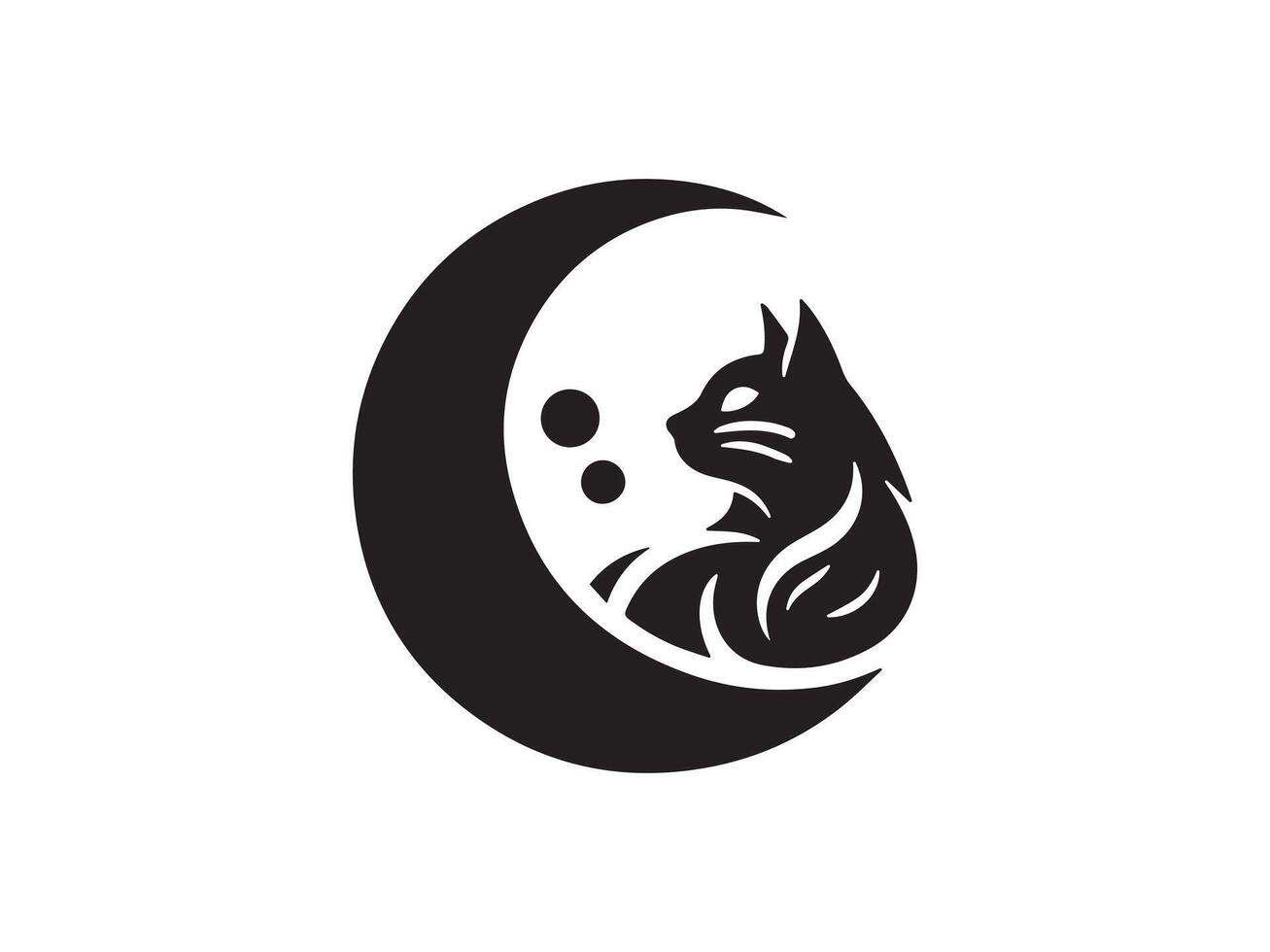 plantilla de vector de diseño de logotipo de gato