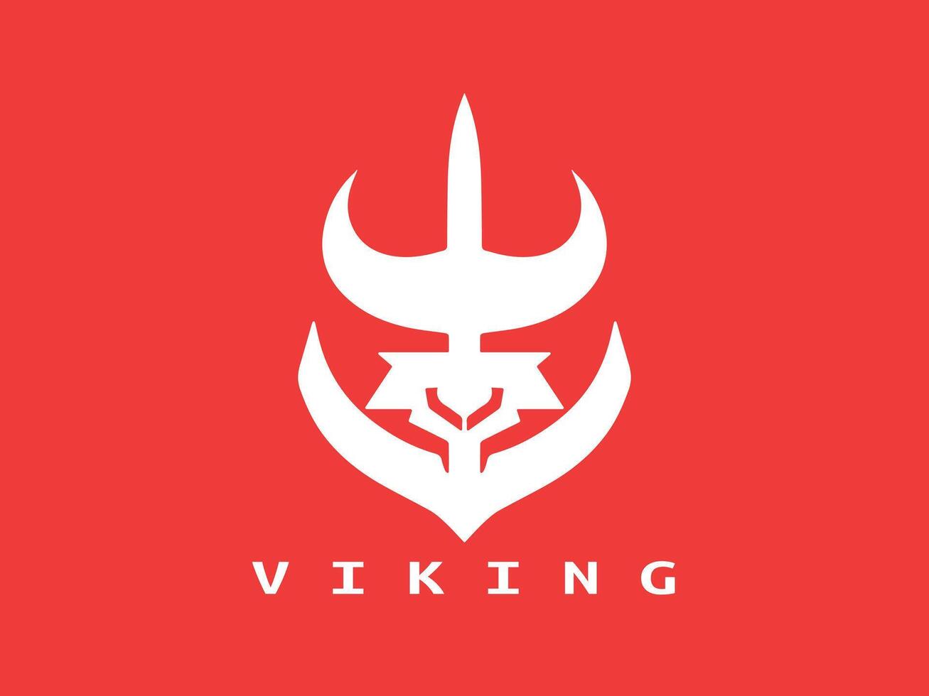 vikingo logo diseño icono símbolo vector ilustración.