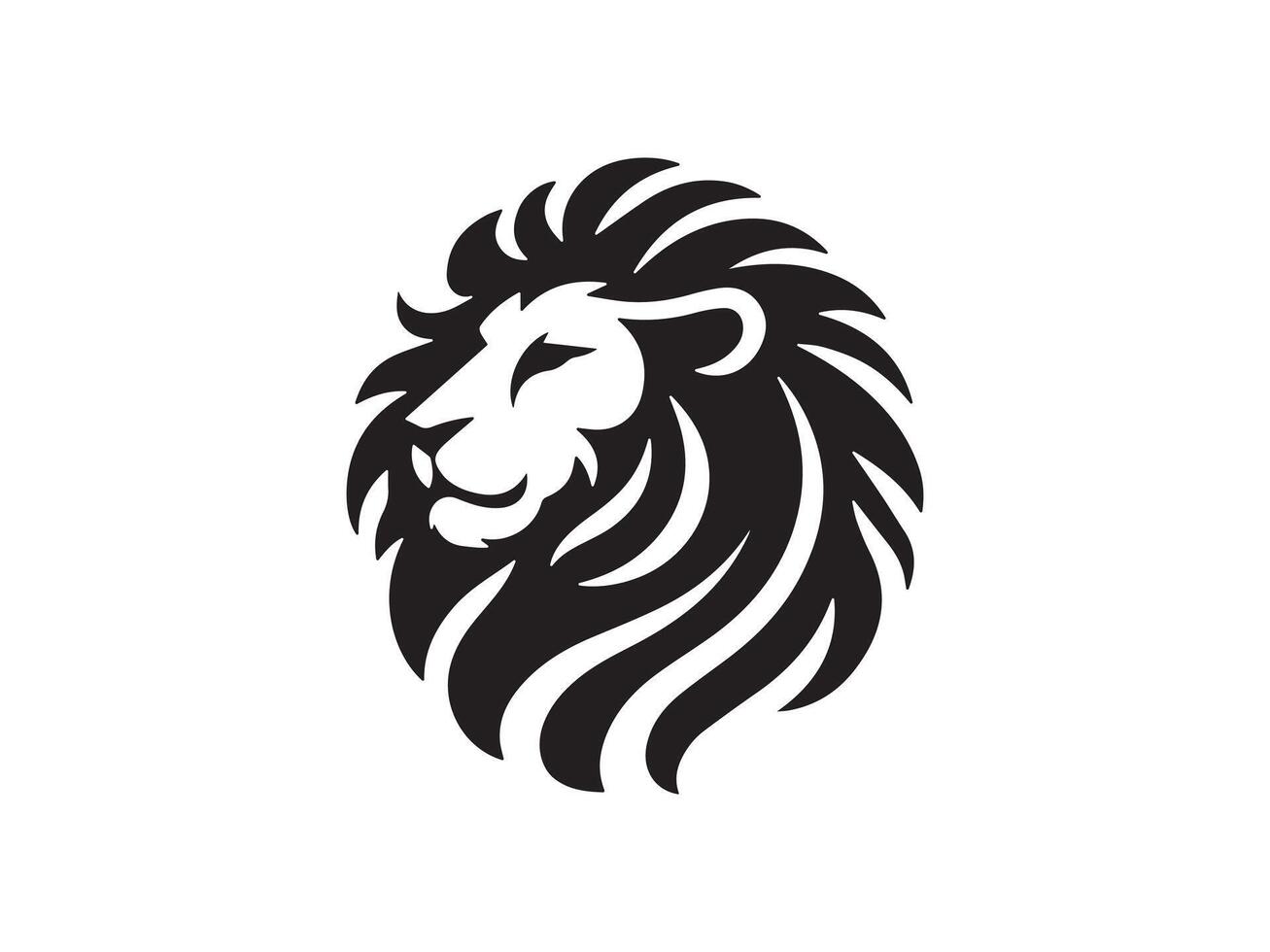 Lion logo design vector template. lion head logo design icon vector illustration