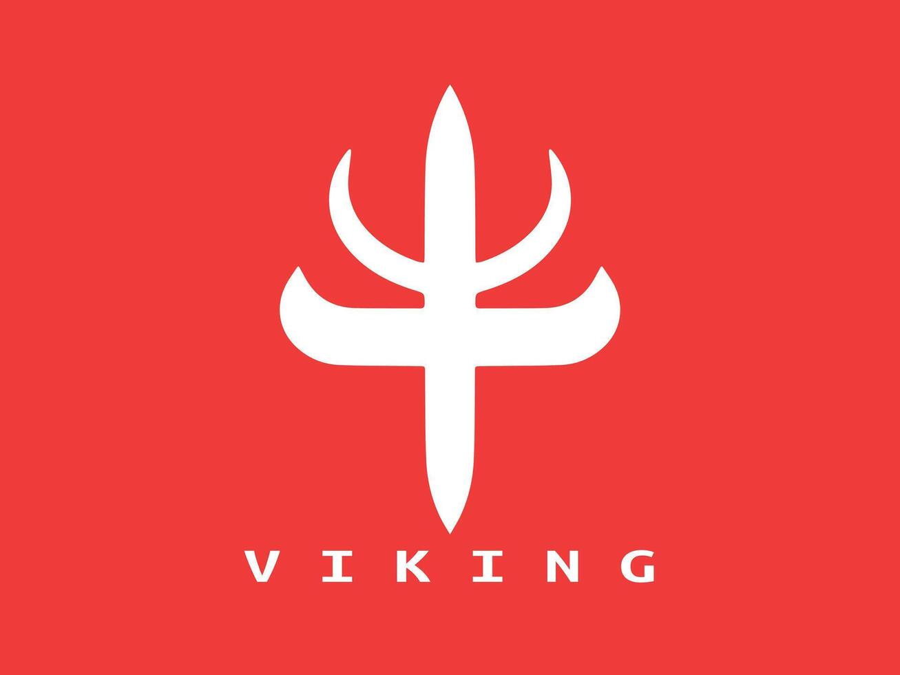 vikingo logo diseño icono símbolo vector ilustración.