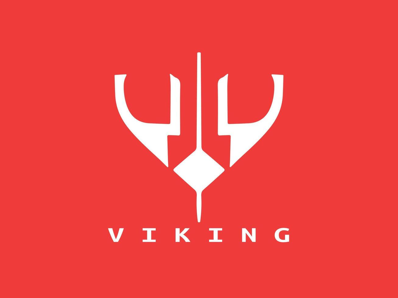 Viking logo design icon symbol vector illustration.