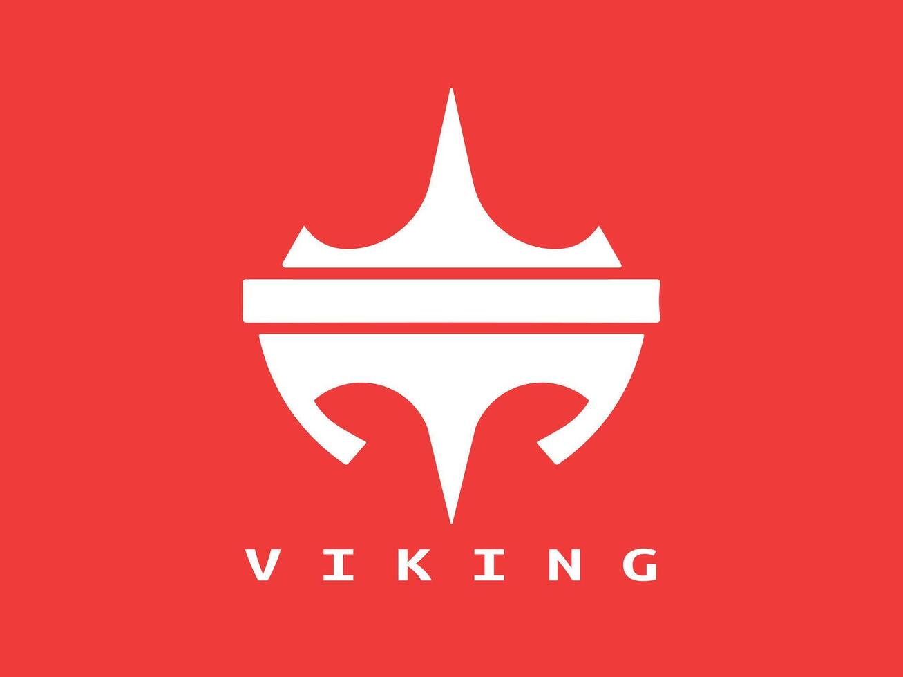 vikingo logo diseño icono símbolo vector ilustración.