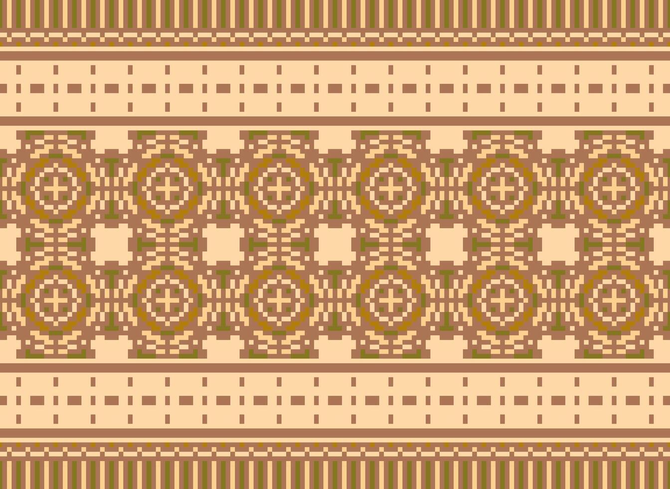 cross stitch Embroidery ethnic pattern, Vector Geometric ornate background, Cross stitch retro zigzag style, Blue and yellow pattern knitting continuous, Design for textile, fabric, digital print