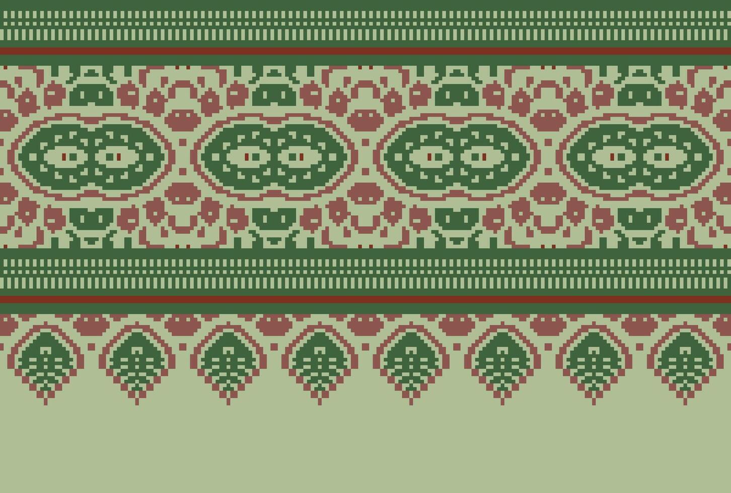cross stitch Embroidery ethnic pattern, Vector Geometric ornate background, Cross stitch retro zigzag style, Blue and yellow pattern knitting continuous, Design for textile, fabric, digital print