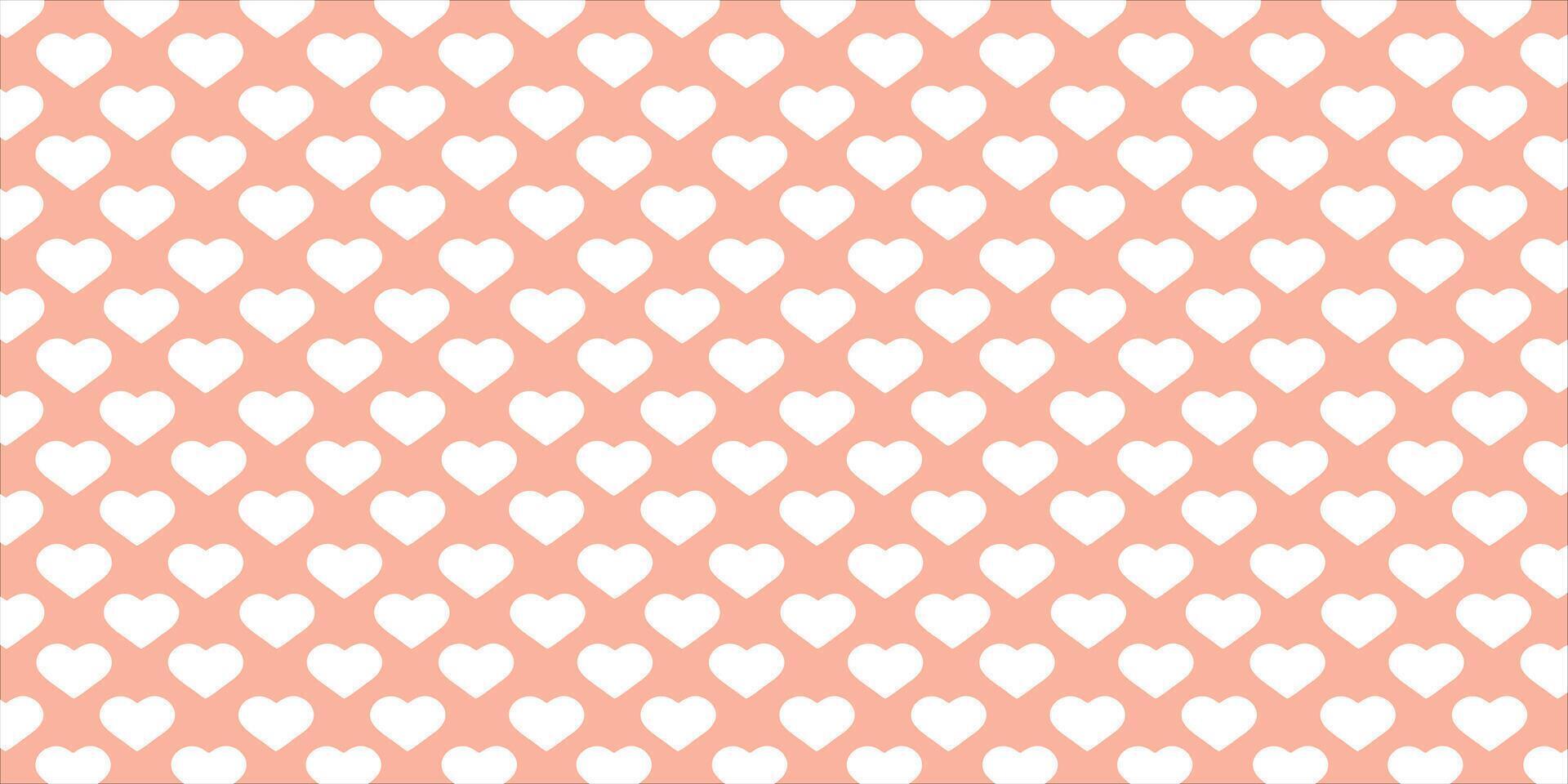 Cute love heart seamless pattern illustration. Cute romantic pink hearts background print. Valentine's day holiday, romantic wedding design. vector