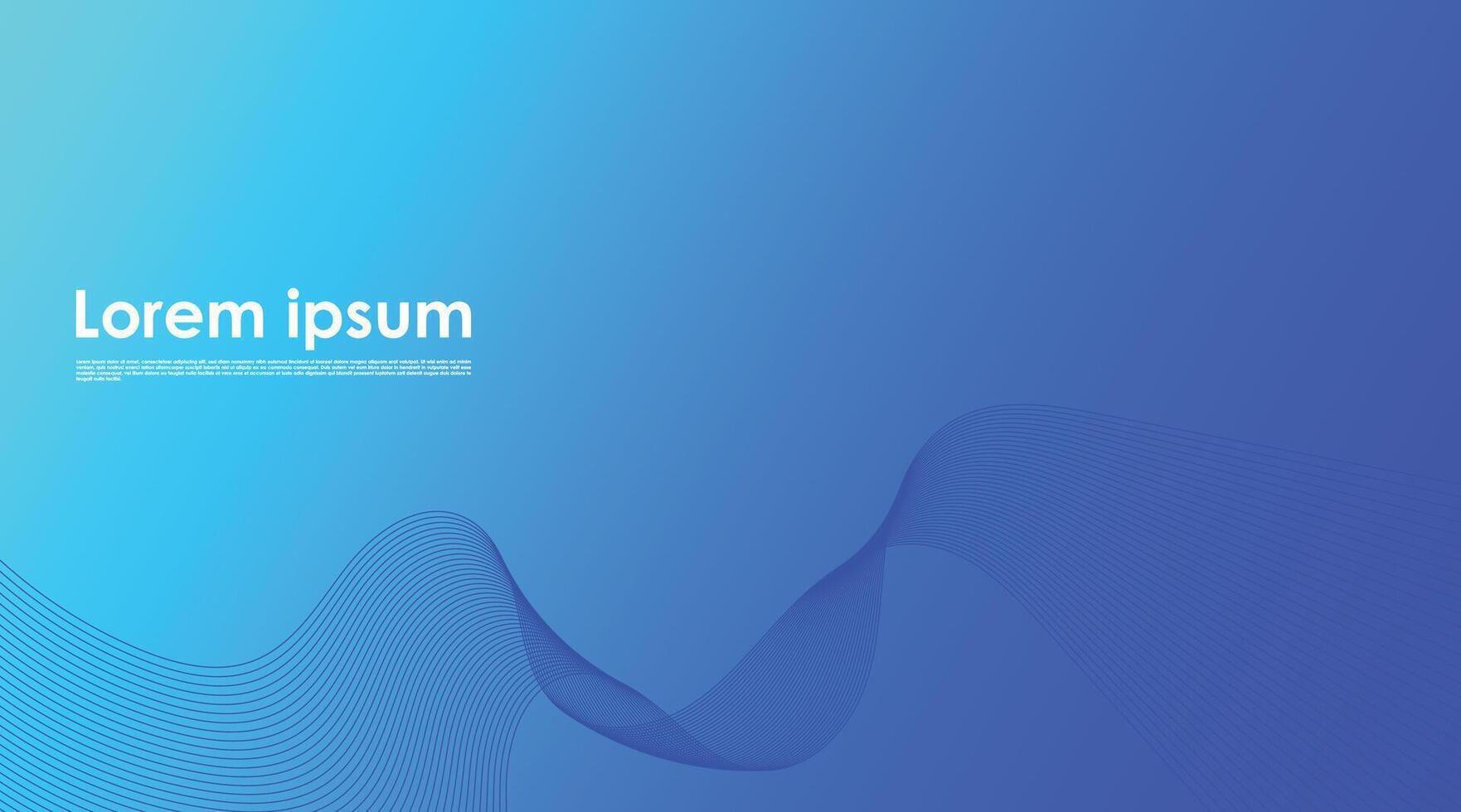 Abstract blue background with wavy shapes vector