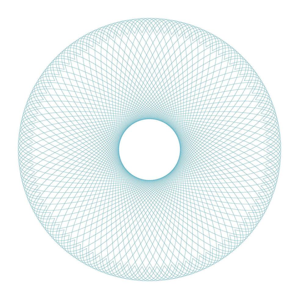 Vector guilloche round pattern rosette for banknotes and certificate Vector guilloche Design