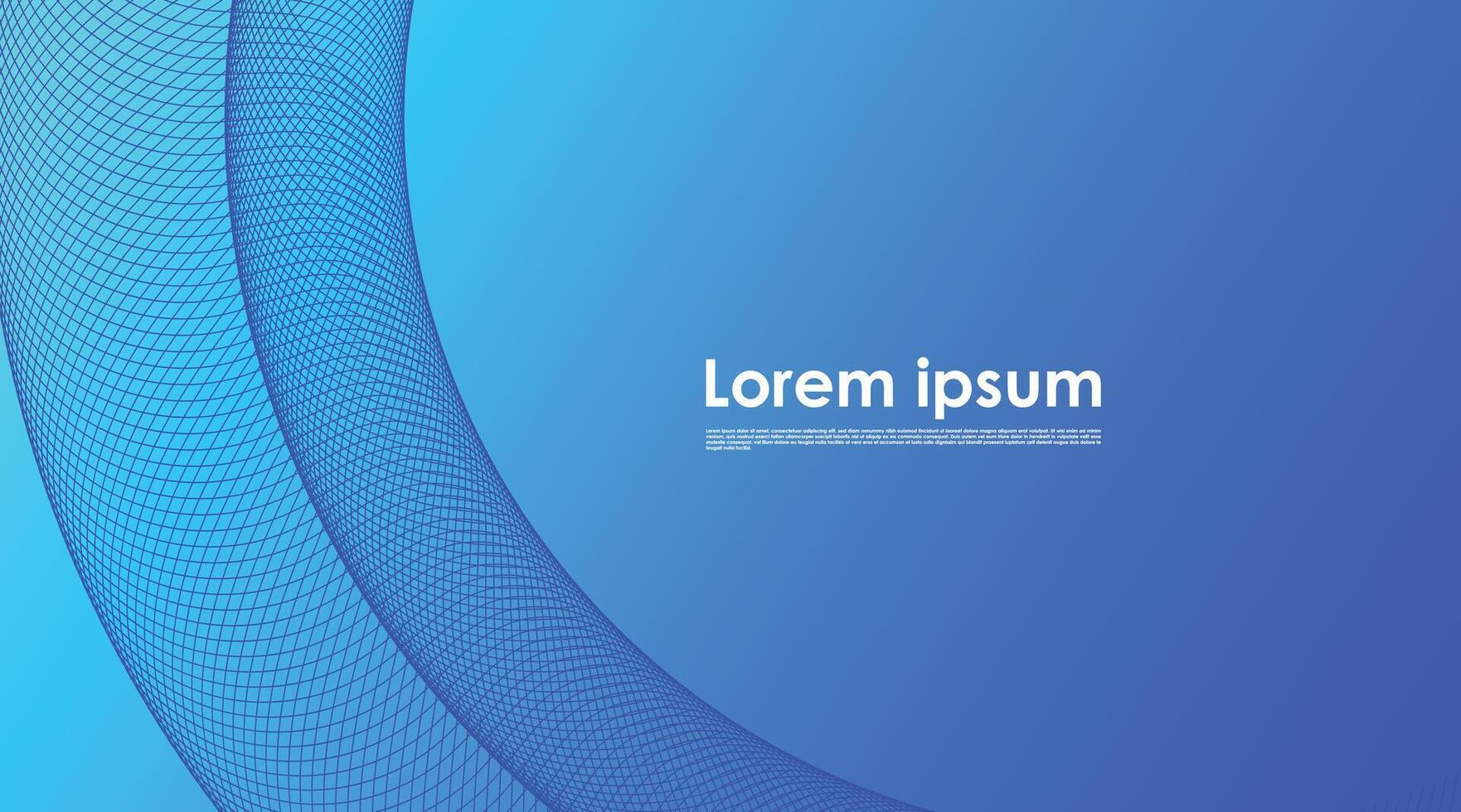 Abstract blue background with wavy shapes vector