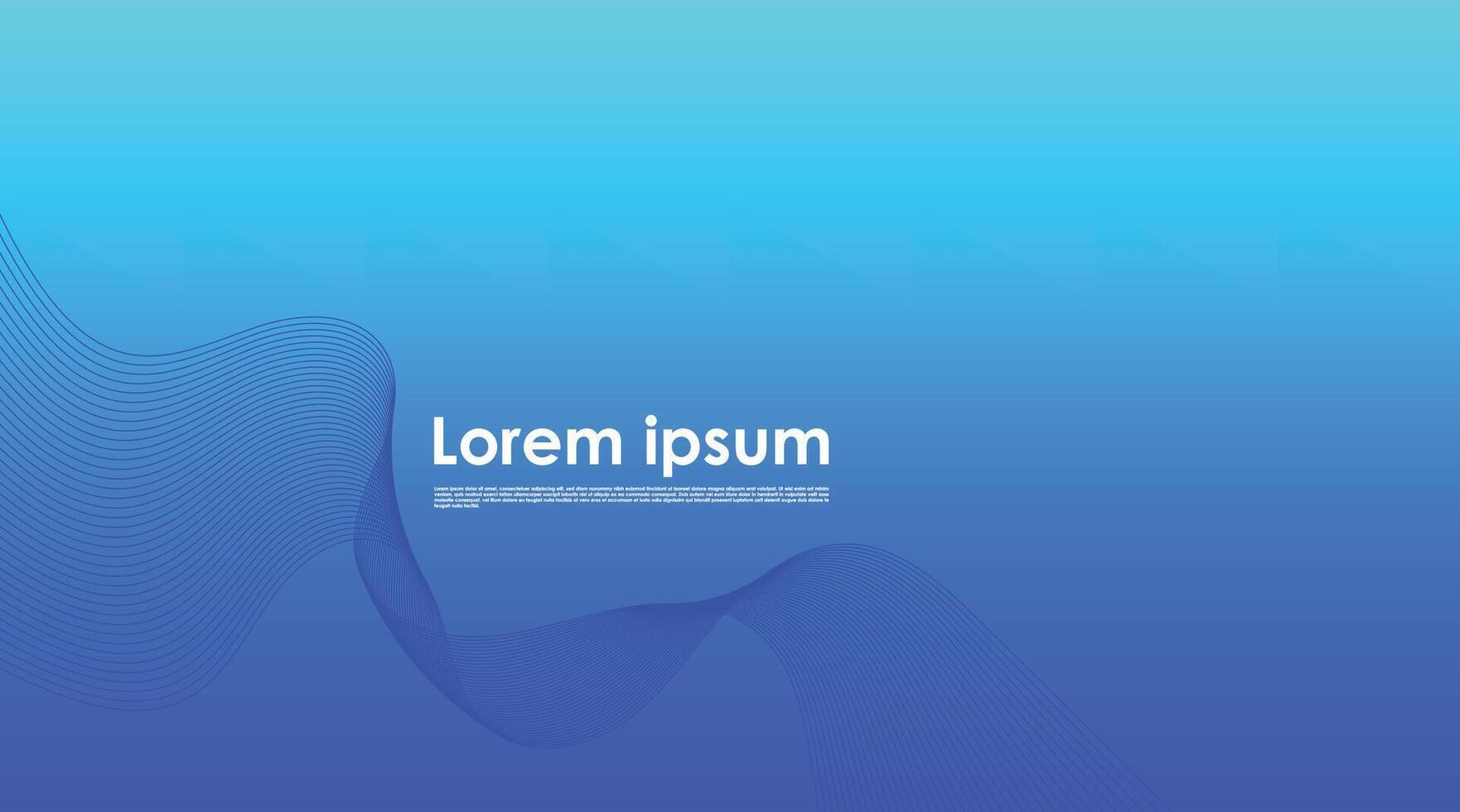 Abstract blue background with wavy shapes vector
