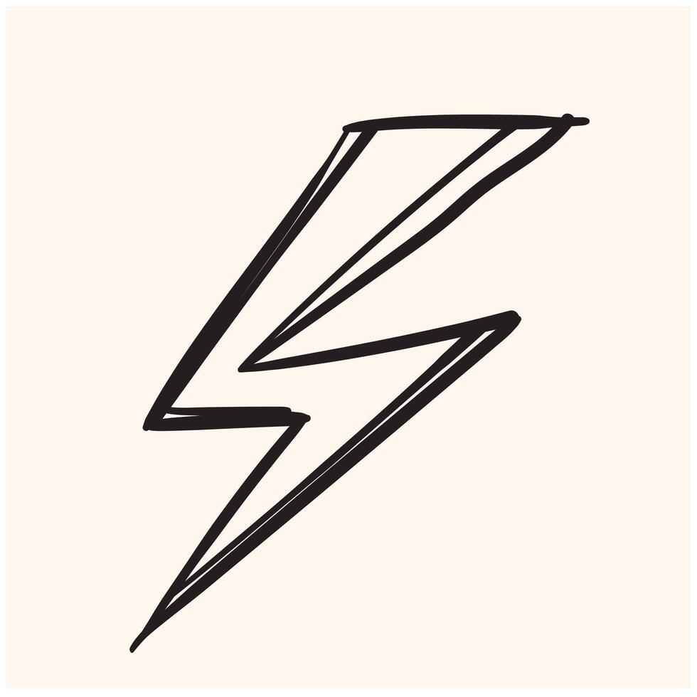 Bright simple cute shape. Fiery element sharp with Illustration style doodle and line art vector