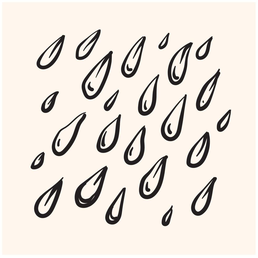 Simple cute shape design. Heaven drizzle shape element template on light liking with illustration style doodle and line art vector