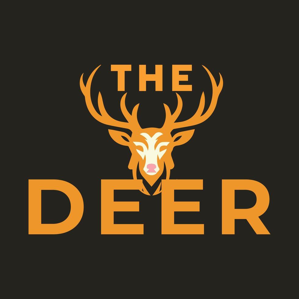 font-style logo design of the deer vector