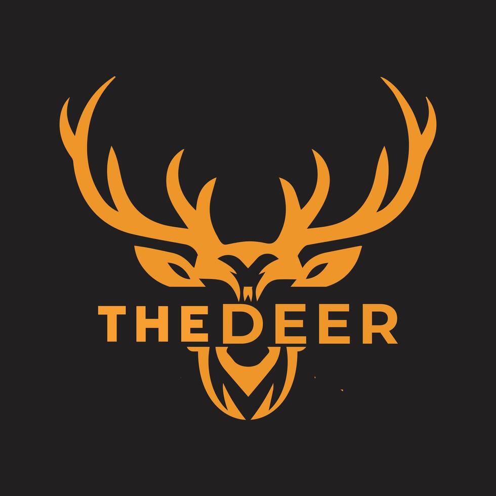 font-style logo design of the deer   Paraphrase vector