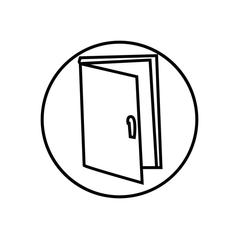 vector icon for the door. Entrance door