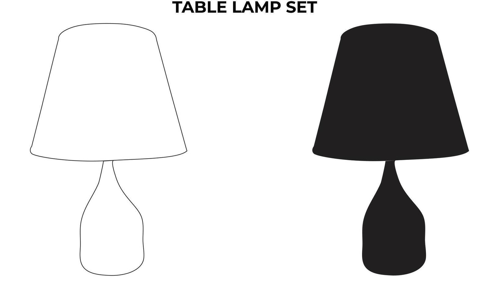 table lamp set. vector